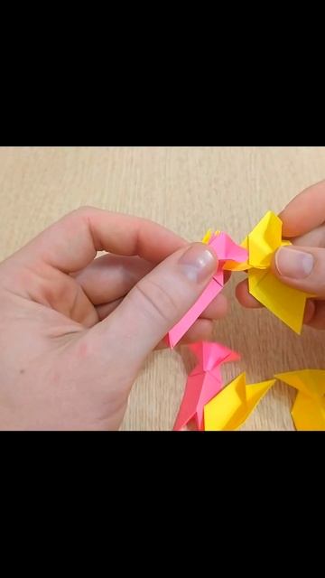 Как сделать милый цветок оригами своими руками  #papercraft #shorts
