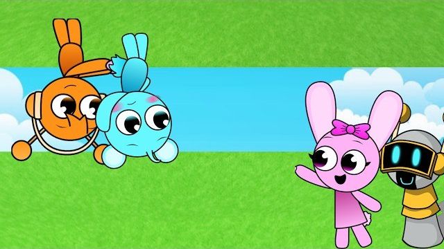 Малыш Спрунки Орен, Пинки, Веселый Бот и Скай играли но ты ходишь по стенам Incredibox Sprunki