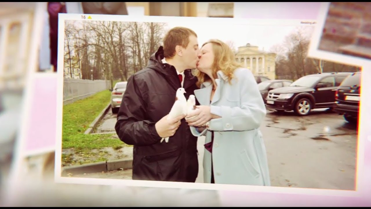 Слайд шоу из фотографий с музыкой на годовщину свадьбы. (i Love You, Love Is)