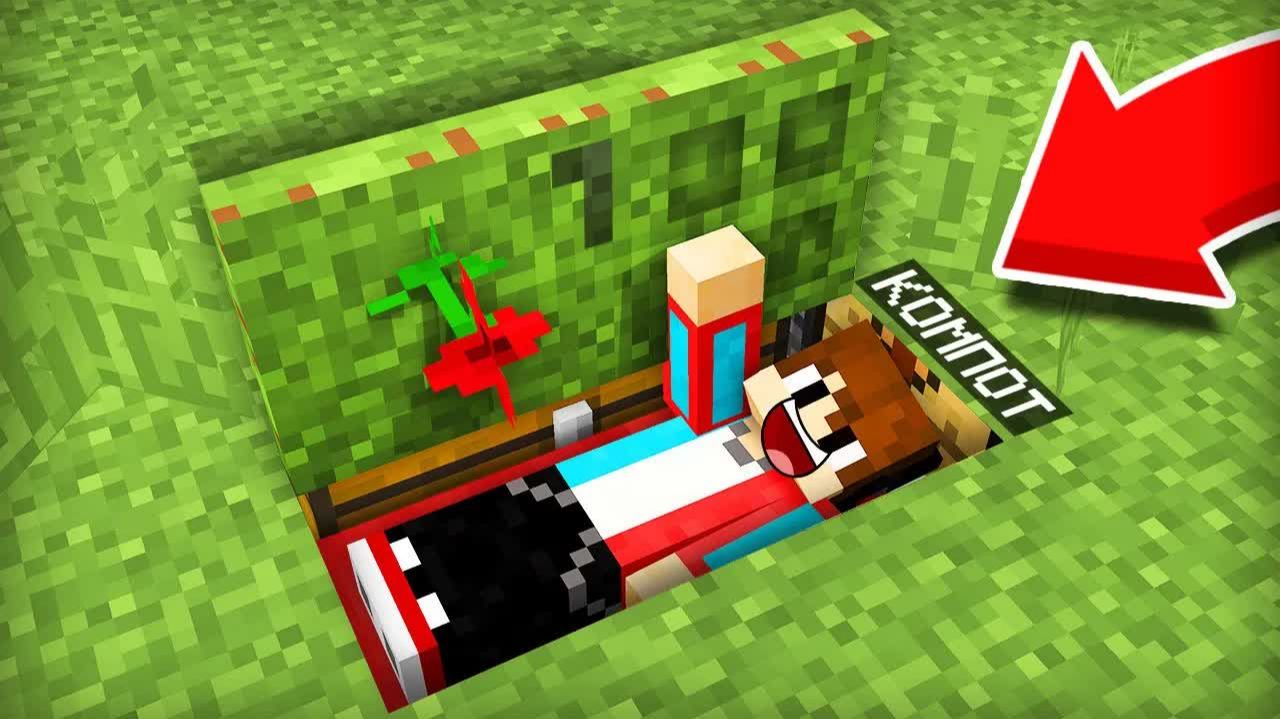 ЭТО ЛУЧШИЙ ДОМ ЧТОБЫ СПРЯТАТЬСЯ ОТ ЖИТЕЛЕЙ В МАЙНКРАФТ | Компот Minecraft / Компот