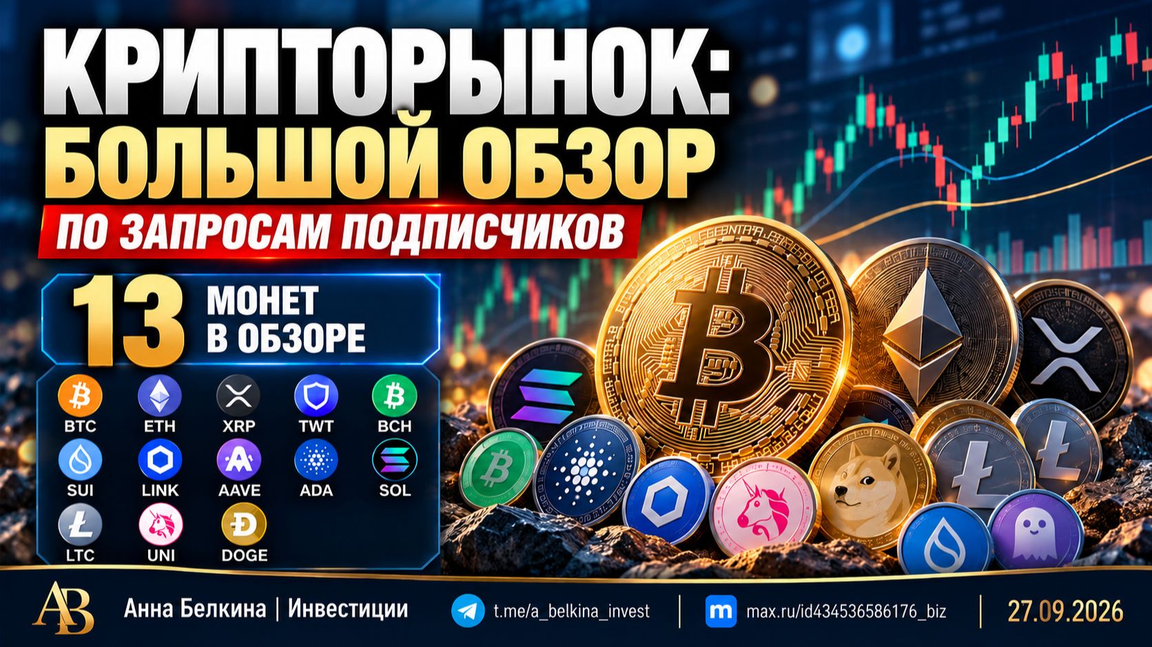Большой технический обзор крипторынка по запросам подписчиков