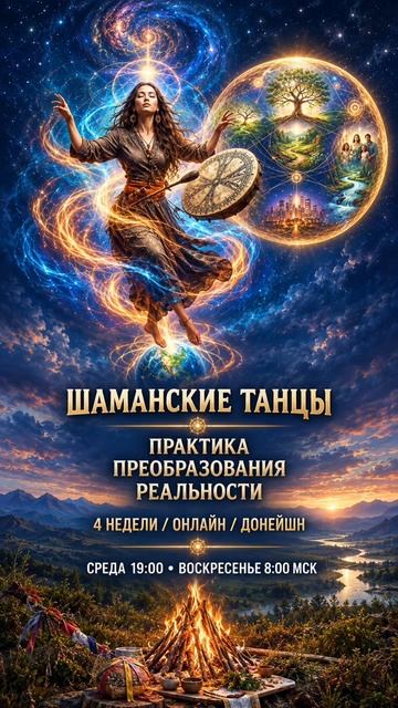 Онлайн-практика танца с бубном