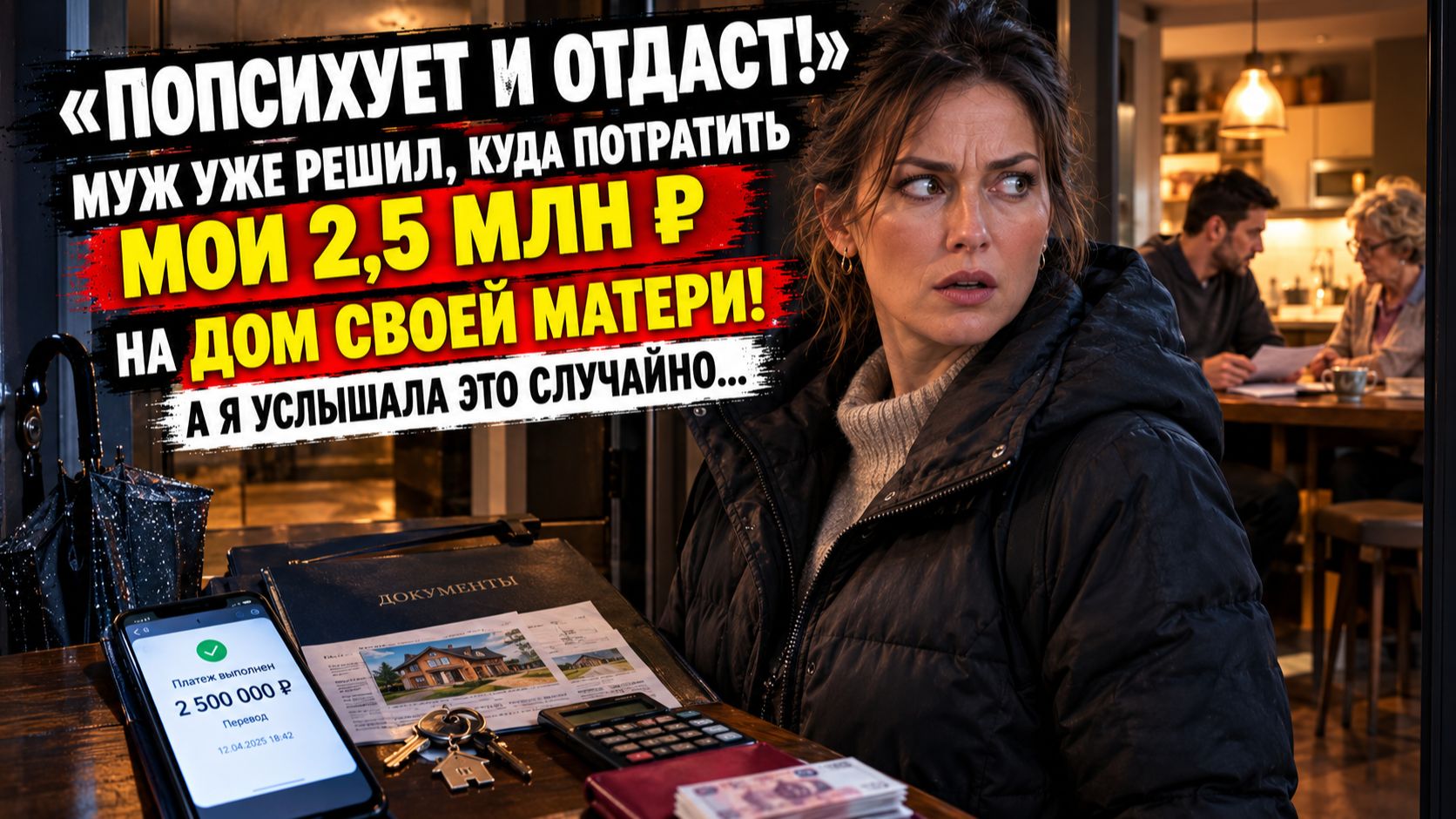 Истории из жизни | Муж хотел забрать 2,5 миллиона жены на дом матери | Аудио рассказы