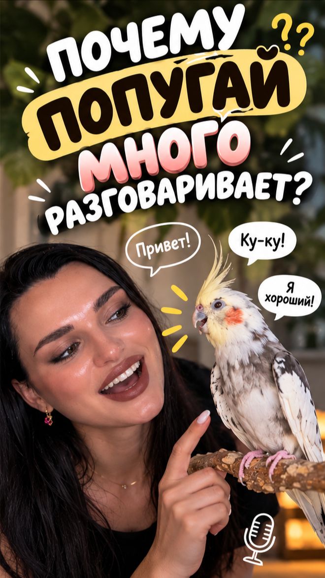 Почему попугай много разговаривает