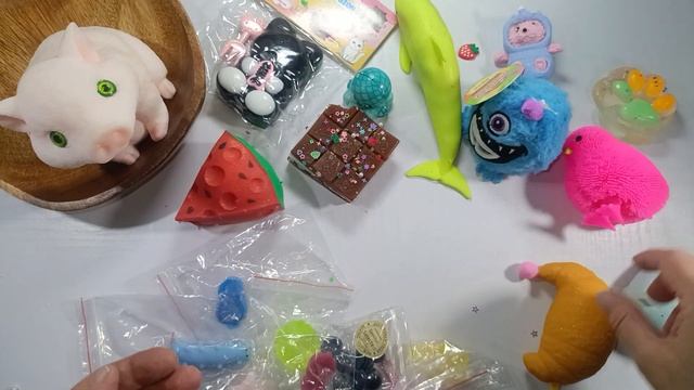 ASMR SQUISHYGiant Silicone TABA Piggy And Other Anti-stress Agents#pets #cute #asmr #squishy