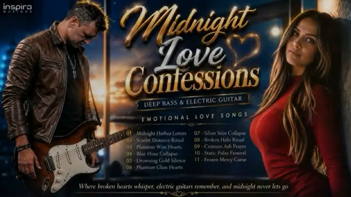 Midnight Love Confessions  Deep Bass & Electric Guitar _ Emotional Love Songs