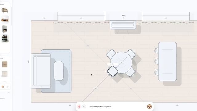 Кухня-гостиная за 3 минуты: планировка, 3D и визуализации | DiZi