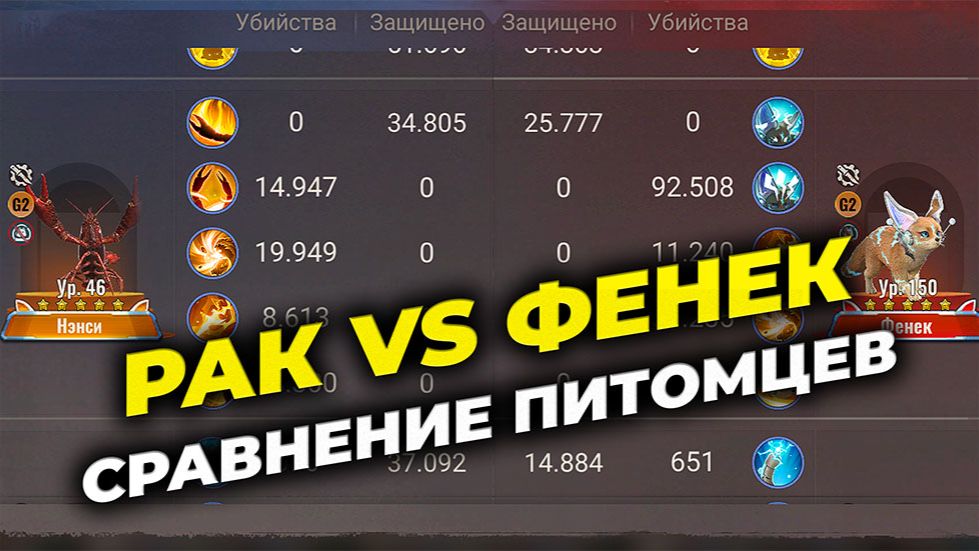 Рак Ненси Vs Фенек - Сравнение Питомцев - State Of Survival & Like A Dragon