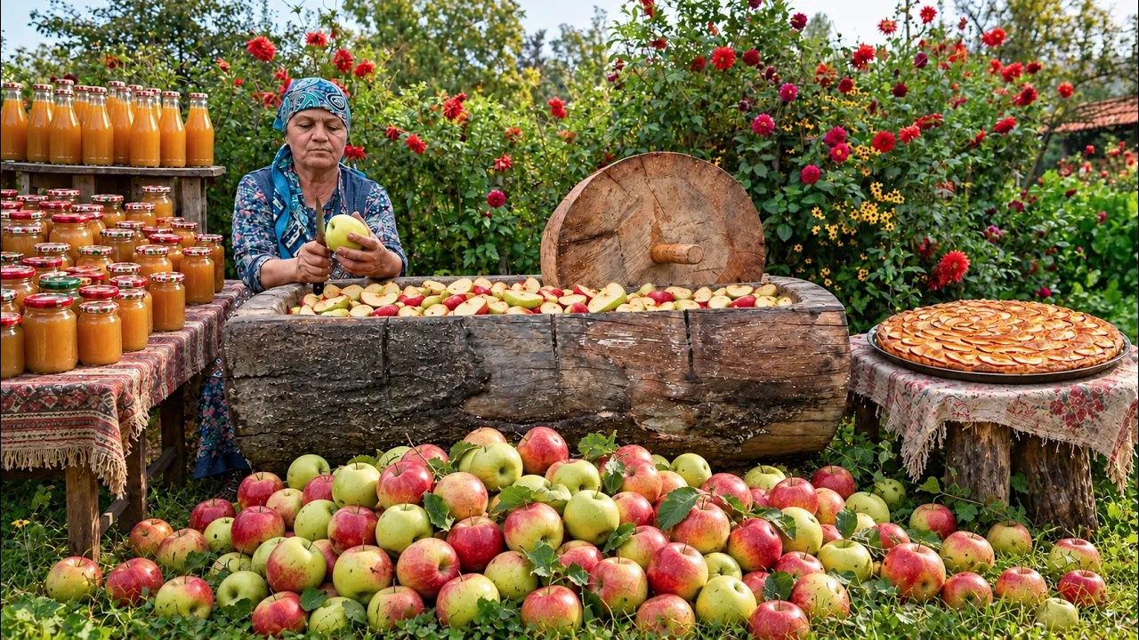 Жизнь в деревне. Autumn Apple Harvest ｜ Preparing For Winter 🍎🍂