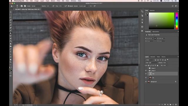 Портрет: обработка в Lightroom и ретушь в Photoshop. Частотное разложение