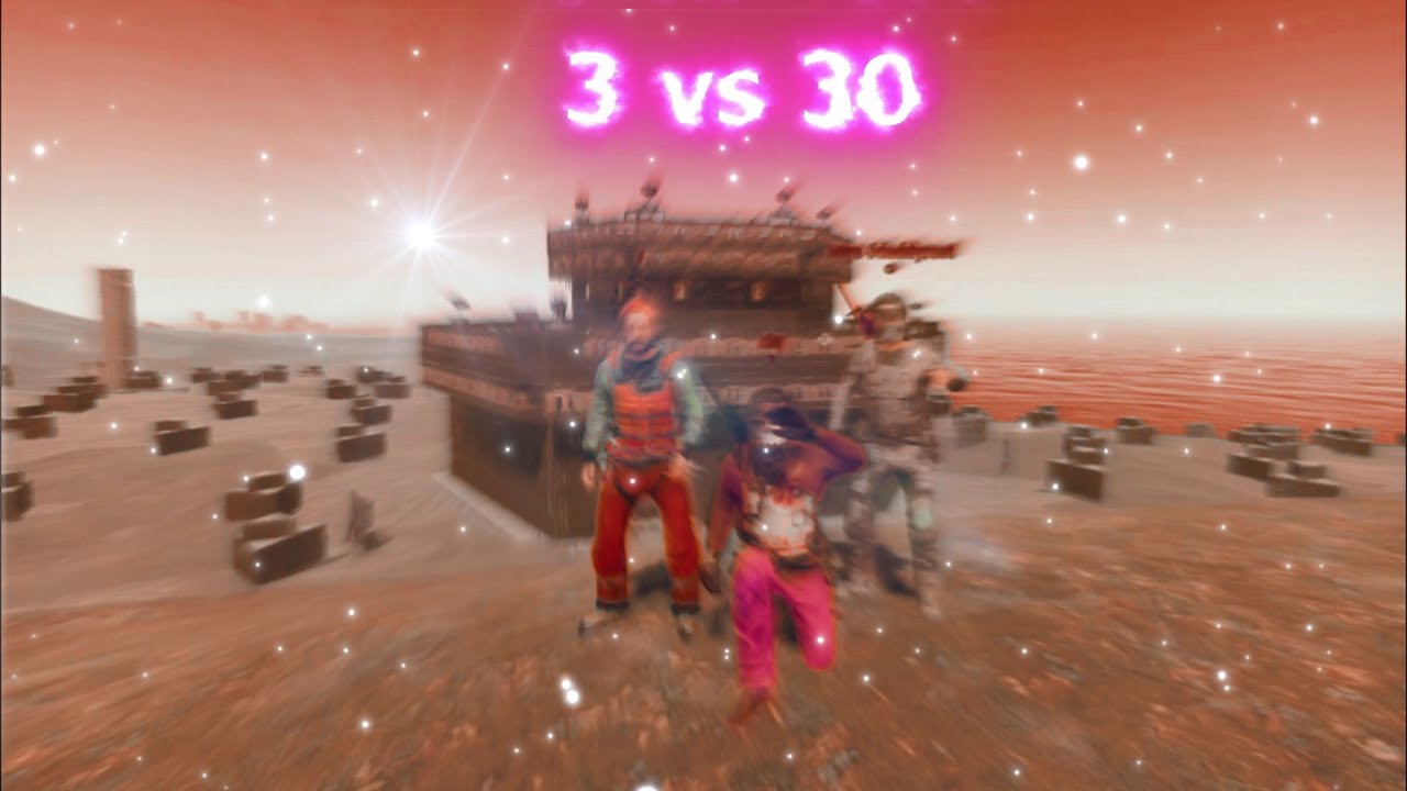 Нас пытается зарейдить весь сервер! I 3vs30 I The Whole Server Is Trying To Charge Us!