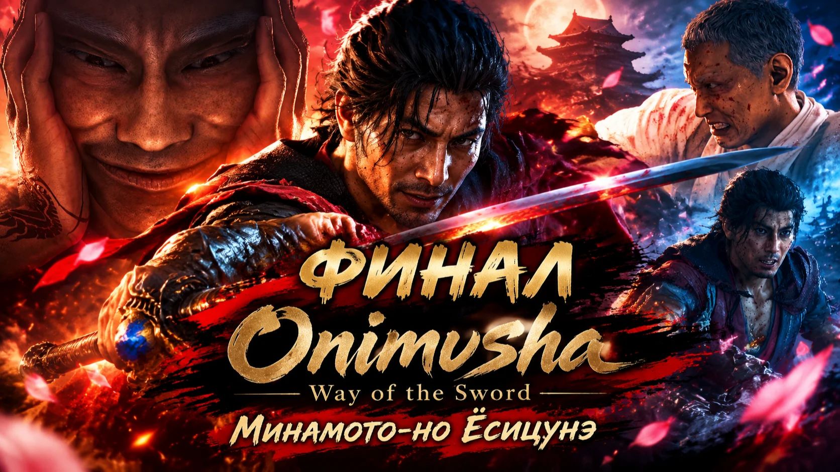 Финальная битва с Минамото-но Ёсицунэ в Onimusha: Way of the Sword на сложности Экшн