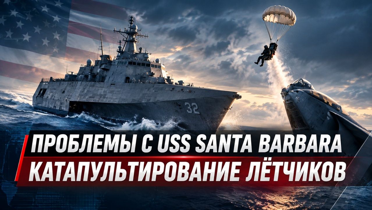 ПРОБЛЕМЫ С USS SANTA BARBARA И КАТАПУЛЬТИРОВАНИЕ ЛЁТЧИКОВ С ДУАЙТА ЭЙЗЕНХАУЭРА