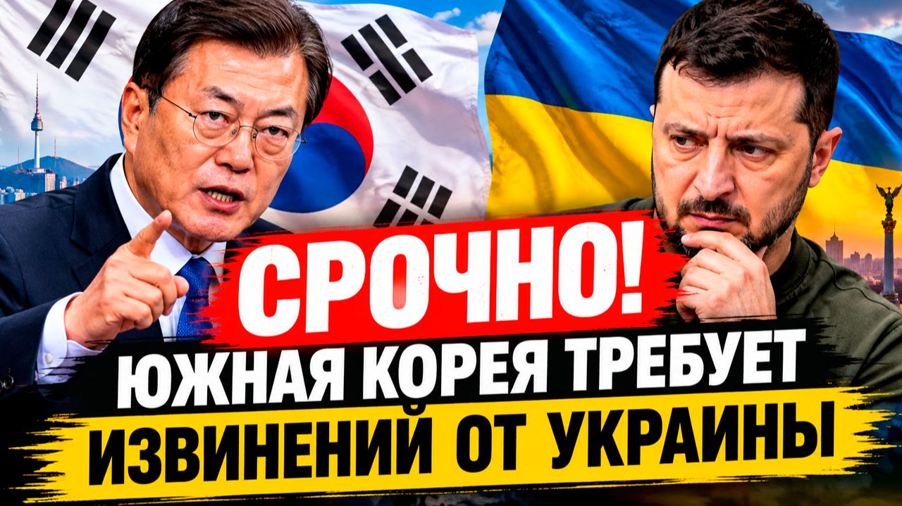 СРОЧНО!Южная Корея требует извинений от Украины за раскрытие секретной операции.Новости 24 последние