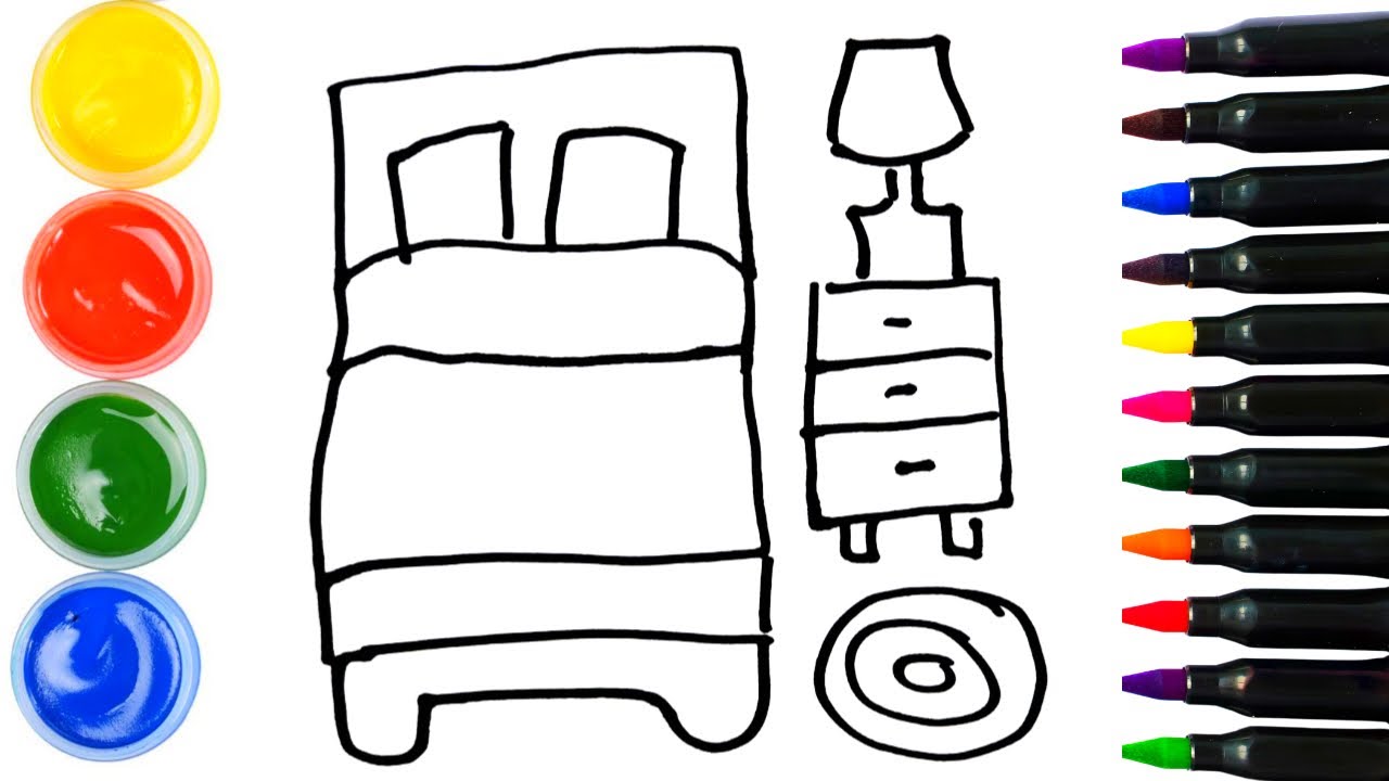 How To Draw Bed? Как нарисовать кровать? Karavot Rasmini Chizish