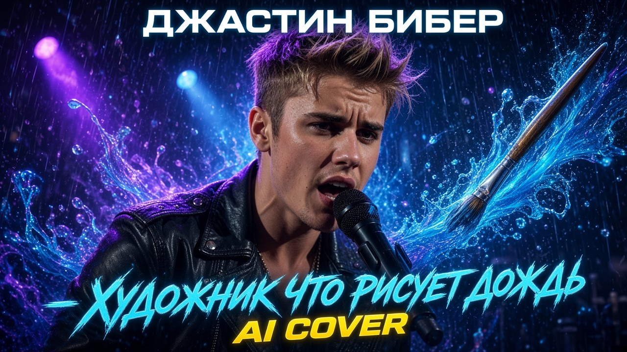 ДЖАСТИН БИБЕР - ХУДОЖНИК ЧТО РИСУЕТ ДОЖДЬ AI COVER