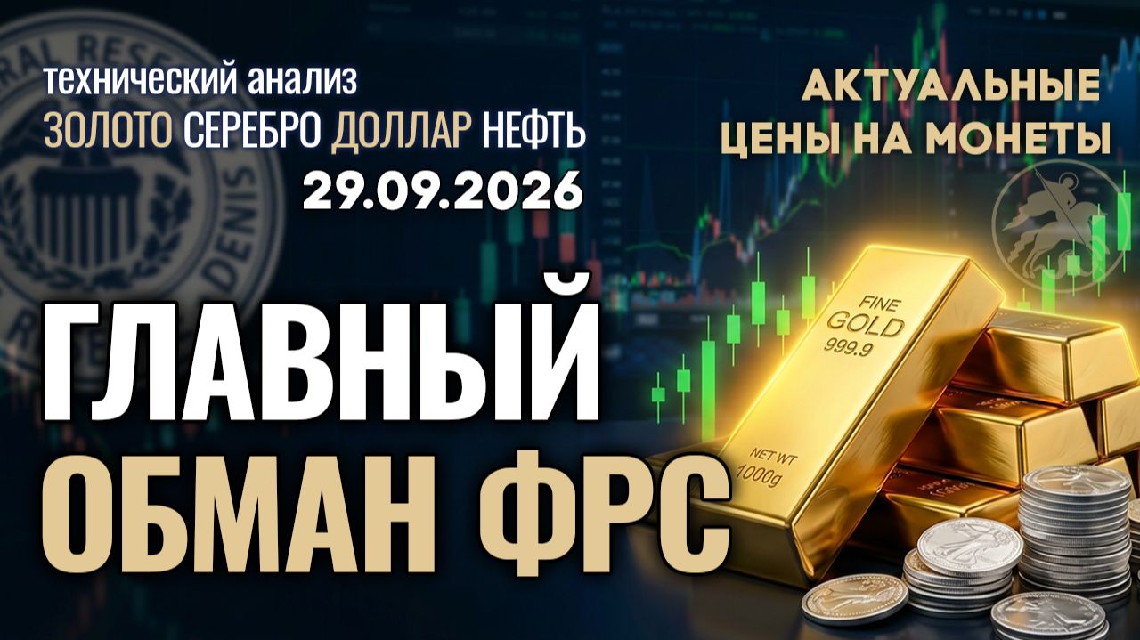 Почему ставка ФРС обманывает рынок? Анализ рынка золота, серебра, нефти, доллара 29.09.2026 г