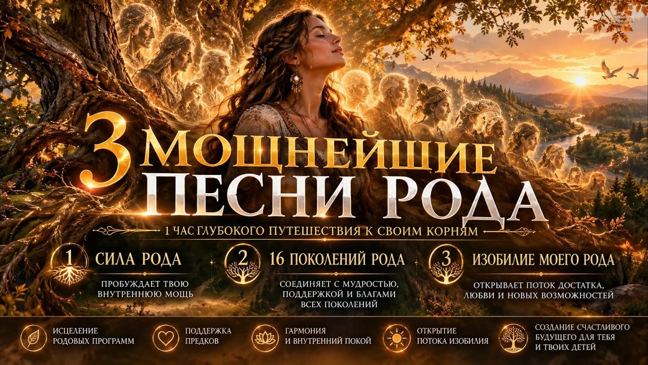 🔥 ПОЧУВСТВУЙ СИЛУ РОДА И ОТКРОЙСЯ ИЗОБИЛИЮ | СЛУШАЙ 1 ЧАС — 3 МОЩНЕЙШИЕ ПЕСНИ РОДА