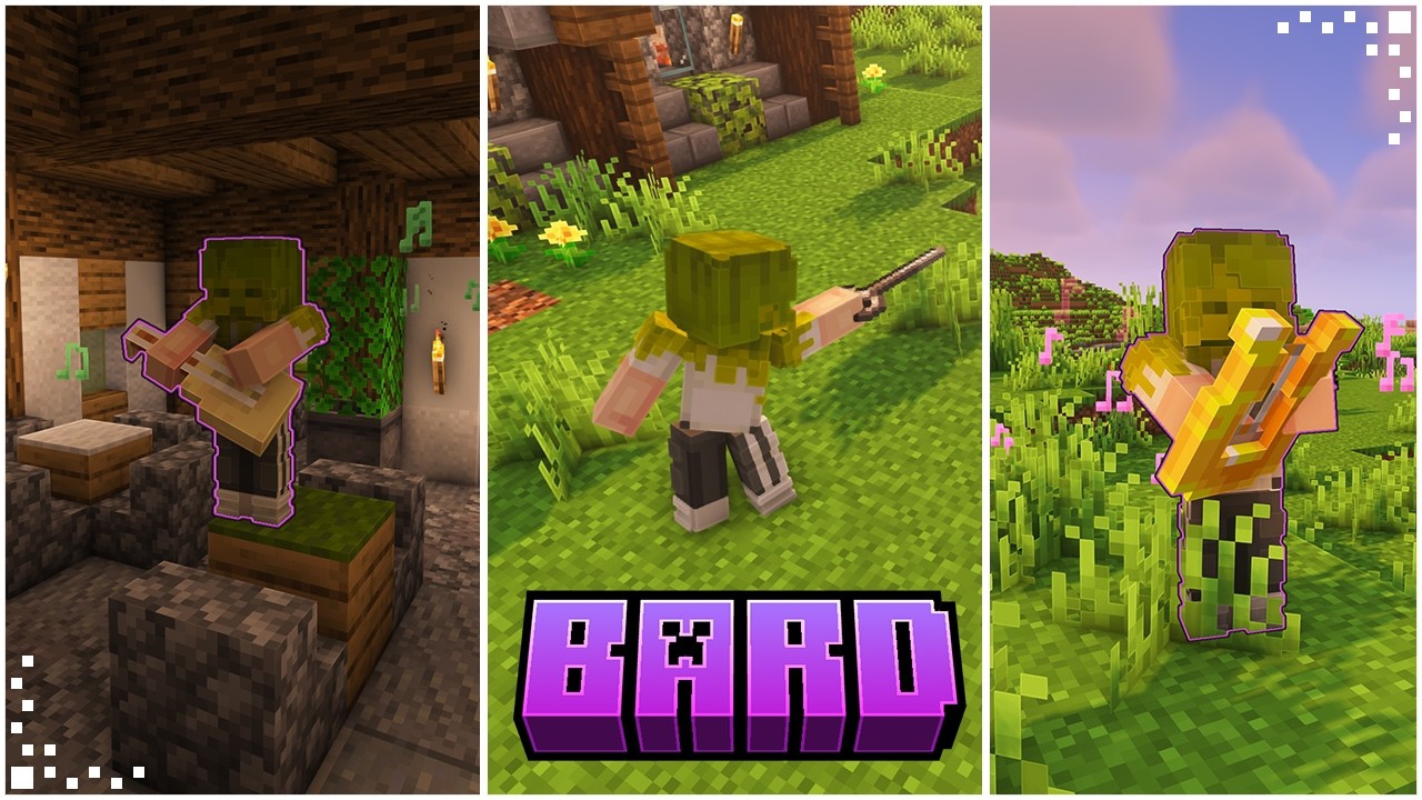 Обзор мода Bard by @sir_color (RPG Series Plus) для Minecraft | Класс с песнями и Баффами | 1.21.1