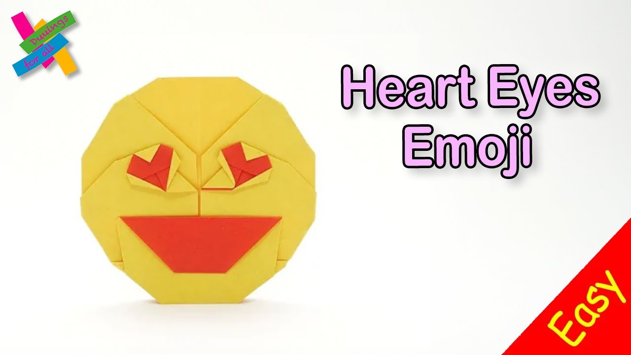 Origami HEART EYES EMOJI 😍 | How To Fold Paper Smiley | DIY | How To Make | Fold Tutorial