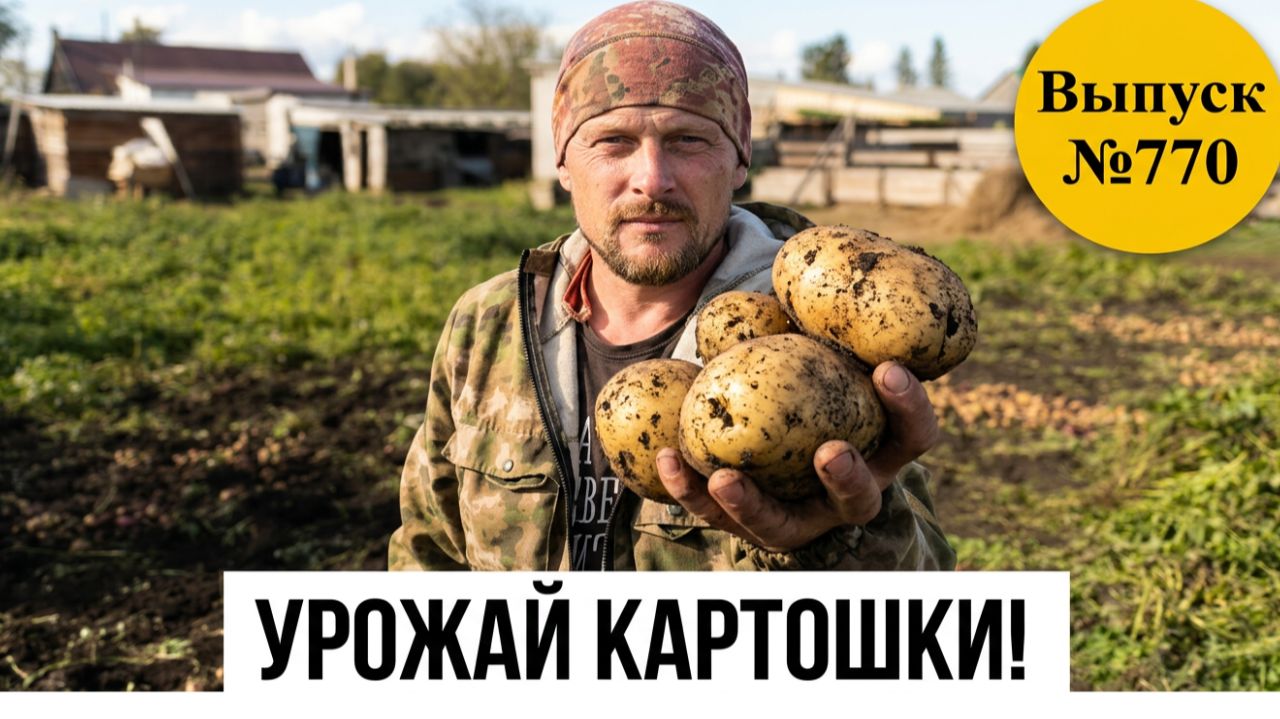 Почему в этом году нам так тяжело далась картошка. Тяжёлые будни в Омской деревне!