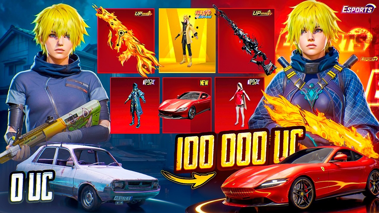 100 000 UC! 🔥 ПРОКАЧКА АККАУНТА ТЕССУ - АВАНТЮРА С ФЕРРАРИ 🤩 PUBG Mobile