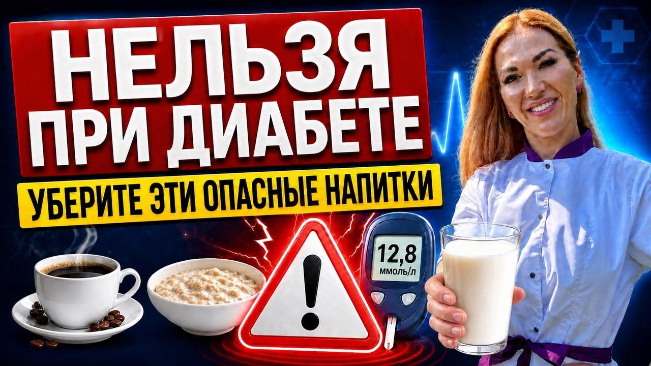 ❤️ НЕЛЬЗЯ  ПРИ ДИАБЕТЕ❗️ УБЕРИТЕ ЭТИ ⚠️ОПАСНЫЕ НАПИТКИ❗️ Врач эндокринолог диетолог Ольга Павлова.