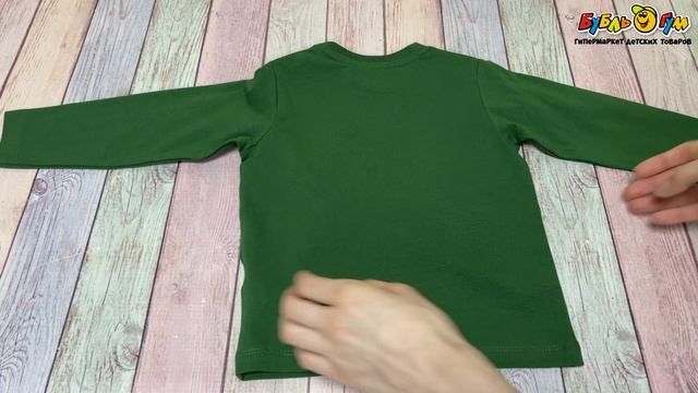 Лонгслив Lanson Kids с вышивкой на кнопках и без кнопок темно-зеленый - видео