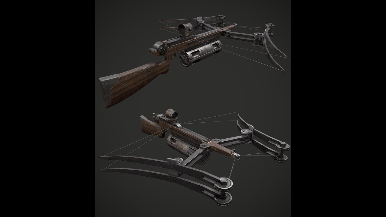 Текстуринг арбалета в реализме - Substance Designer  Substance Painter