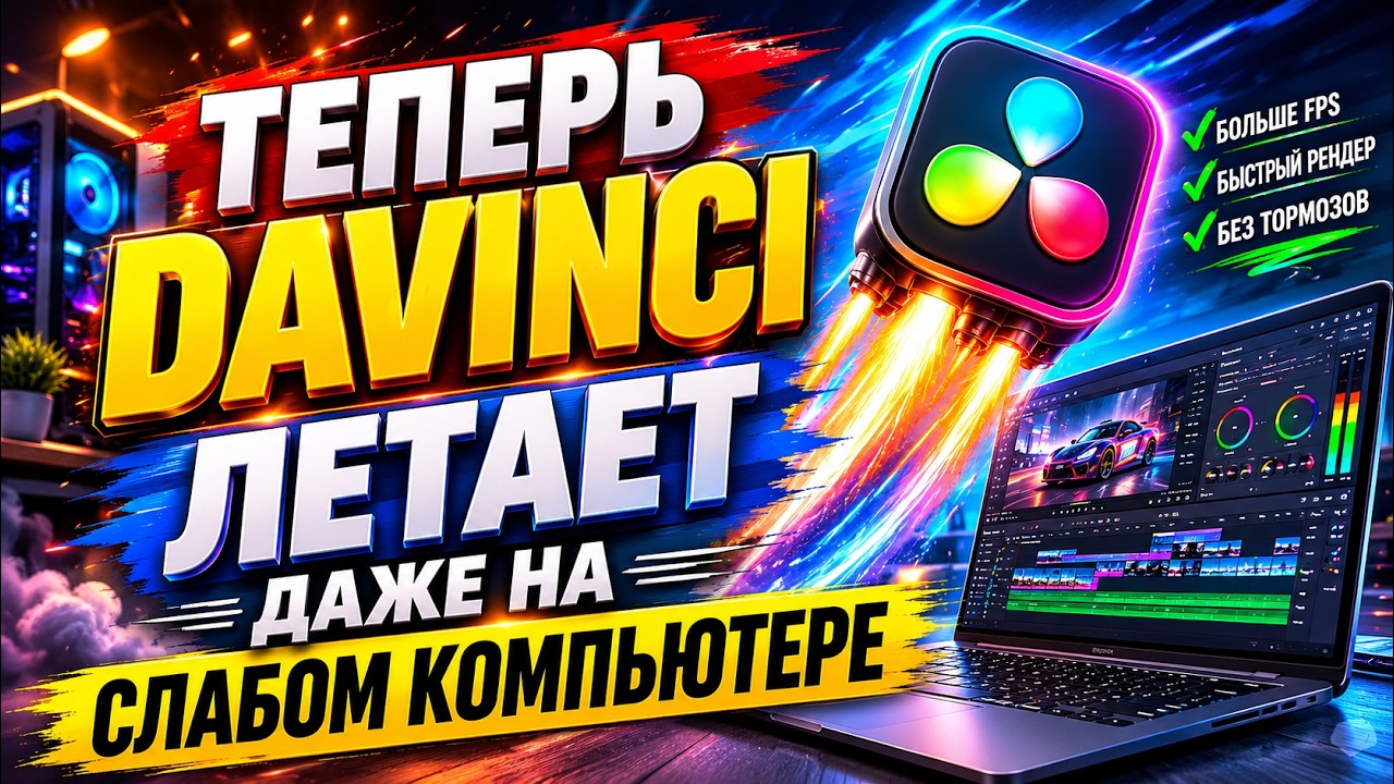 3 способа оптимизации DaVinci Resolve для слабых компьютеров!