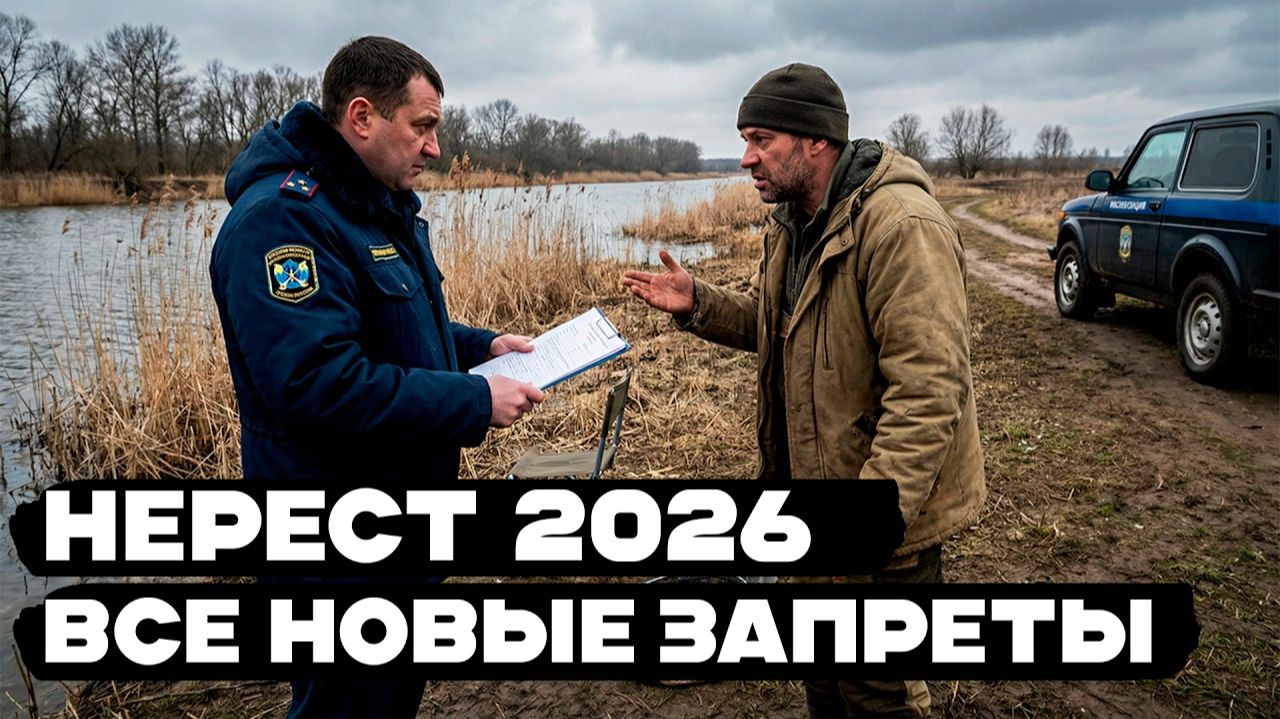 Запретили спиннинг и даже подсак! Новый нерестовый запрет 2026 для всех рыбаков