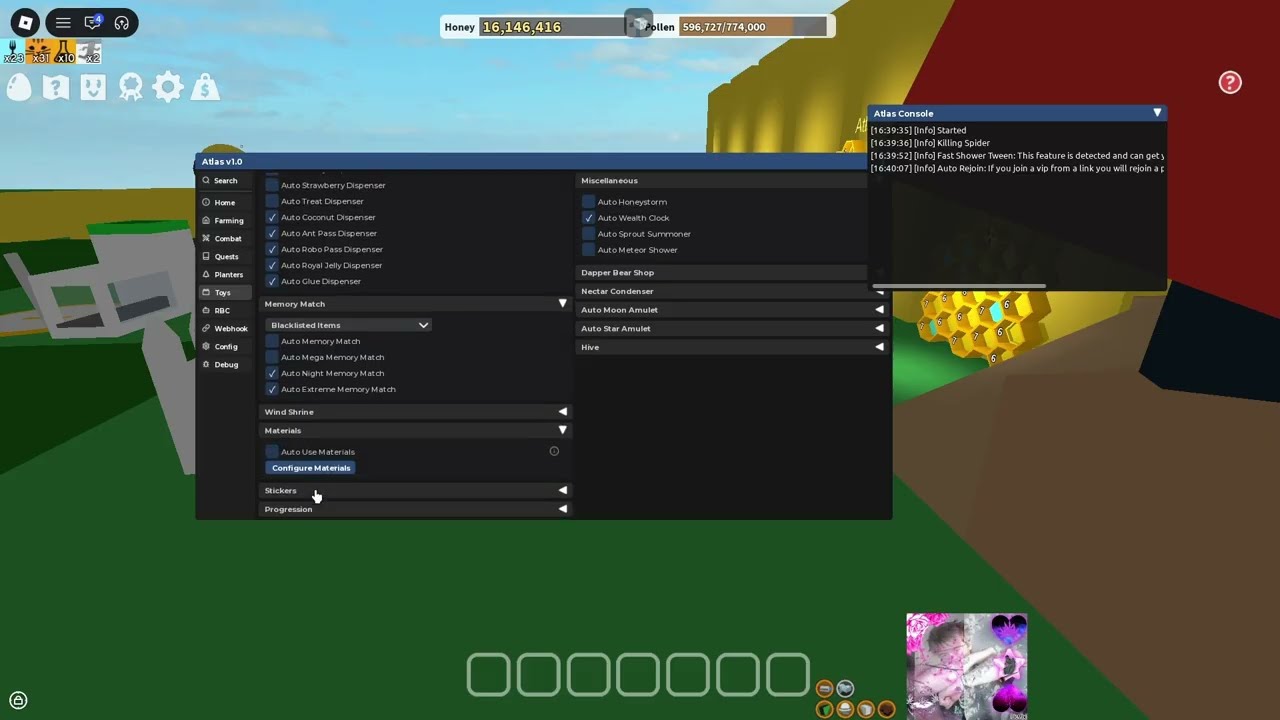 ATLAS КОНФИГ ДЛЯ НОВЫХ АККАУНТОВ 😉 | ATLAS FRESH ACCS CFG | Bee Swarm Simulator 🐝