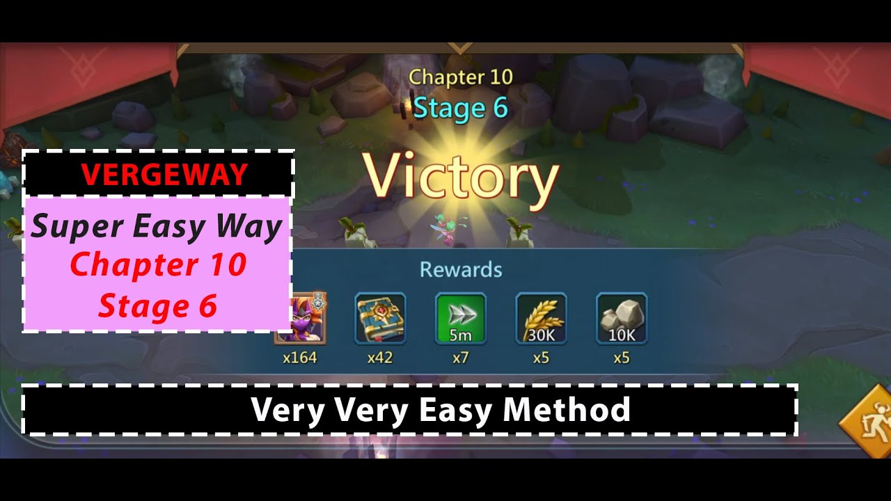 Super Easy Vergeway Chapter 10 Stage 6 Lords Mobile - Глава 10 Этап 6 Прохождение Испытание Грань