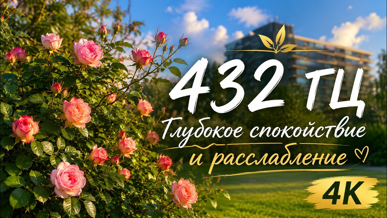 432 Гц  Глубокое спокойствие и расслабление  Живое видео природы  1 час  4K