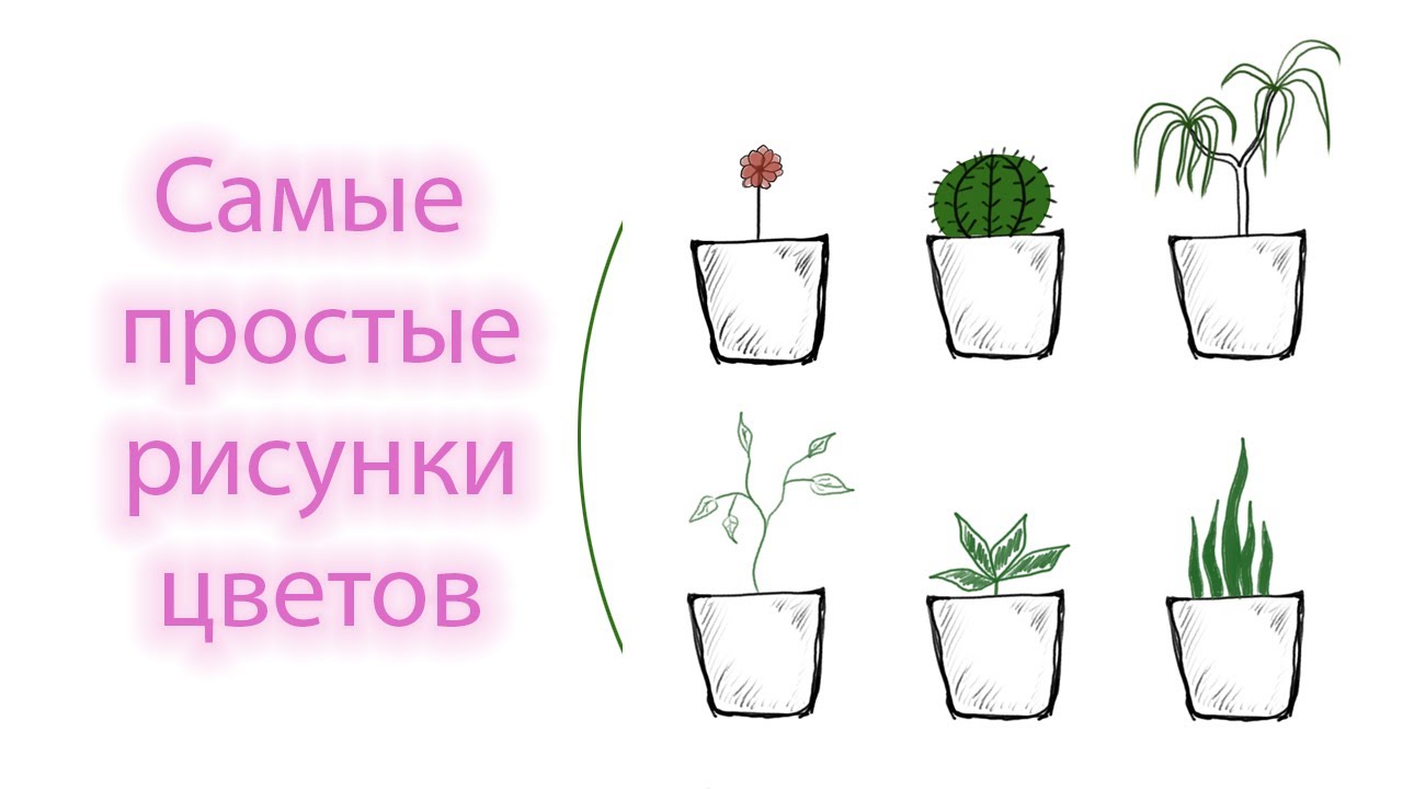 Как просто нарисовать цветы | 6 способов