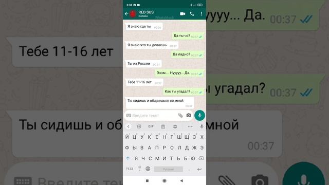 Переписка с Red Sus в WhatsApp
