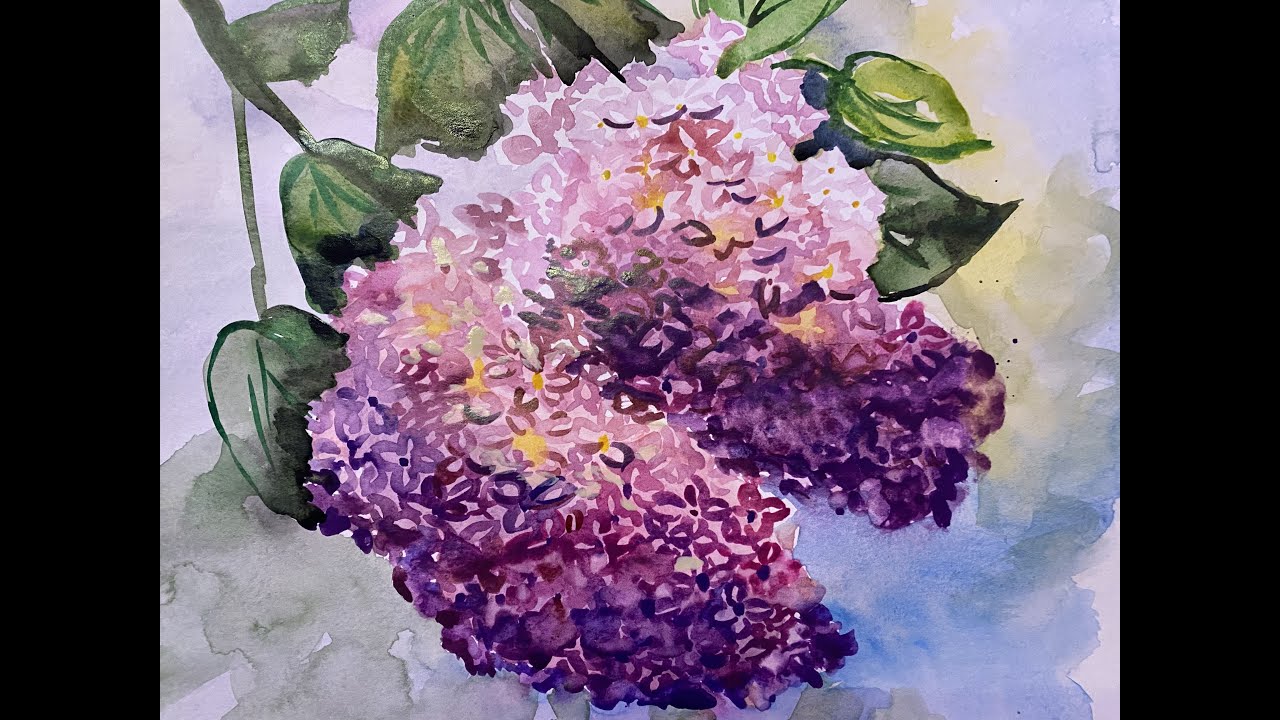 Рисование Сирень Акварель