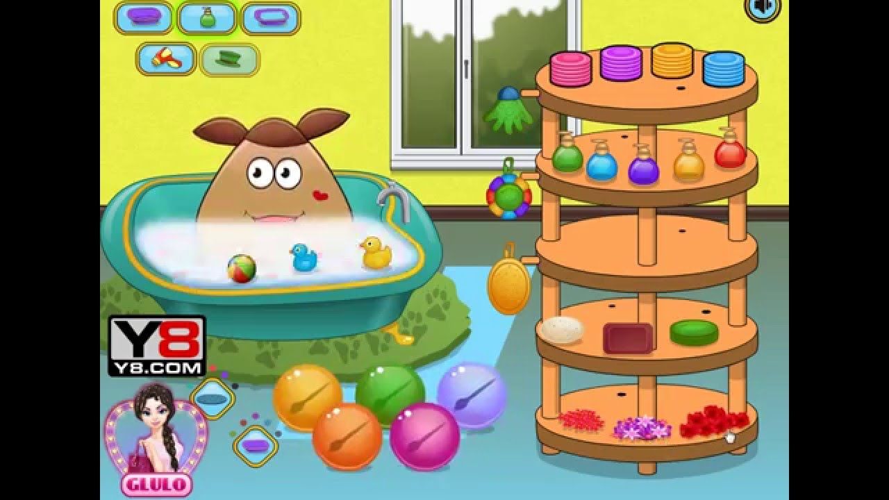 Девушка Поу Купается // POU Girl Bathing