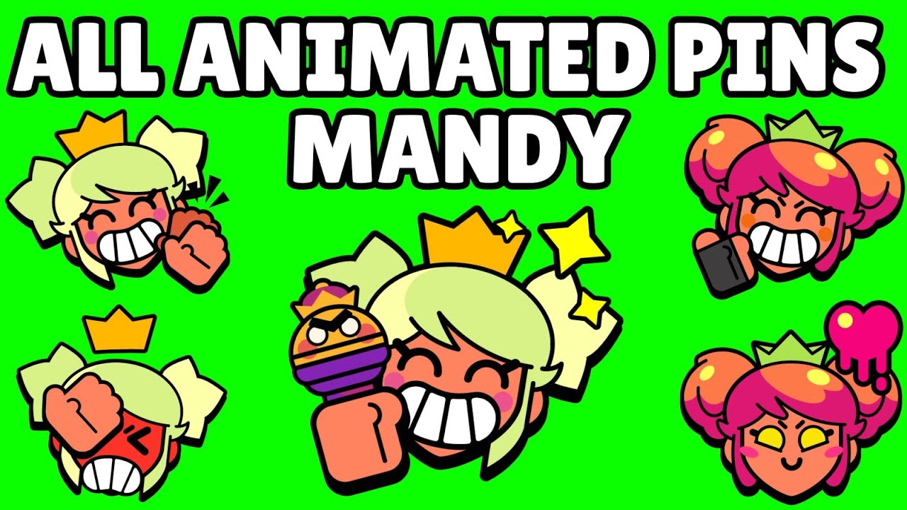 Mandy Pins (Animated) | Brawl Stars | Green Screen