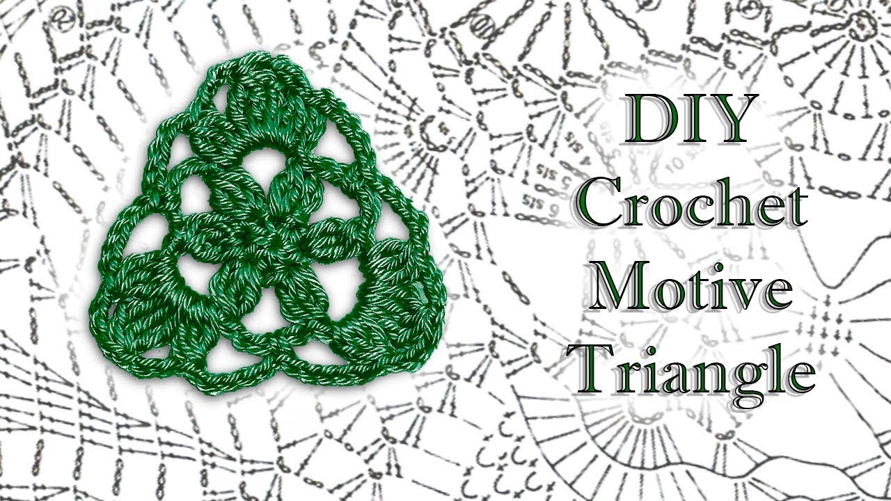 МК - Треугольный мотив - Вязание крючком / DIY Crochet Motive Triangle