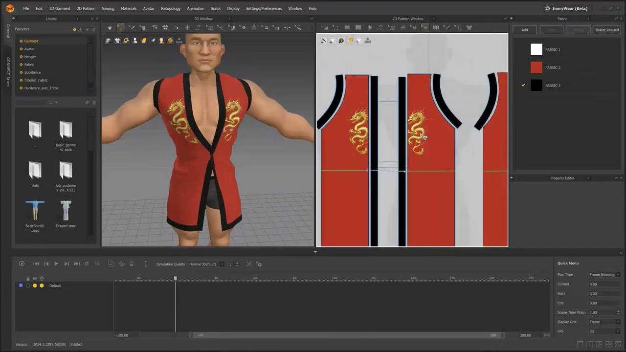 iClone как делать одежду в Marvelous Designer 1