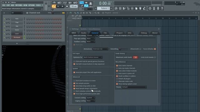 Основные настройки FL Studio 12