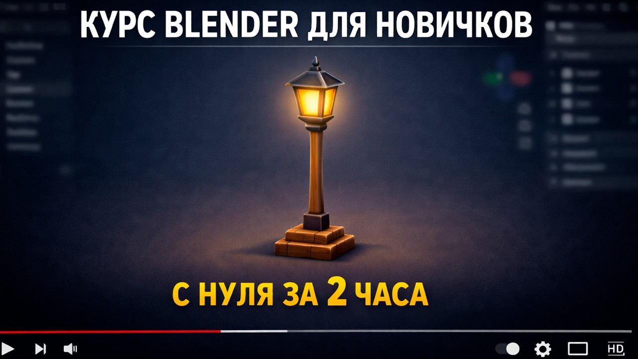 Blender на уровне Любитель  7 - Реалистичные Текстуры Фонаря