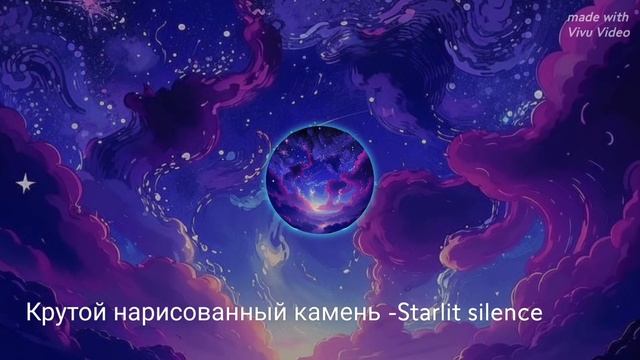 Крутой нарисованный камень -Starlit Silence