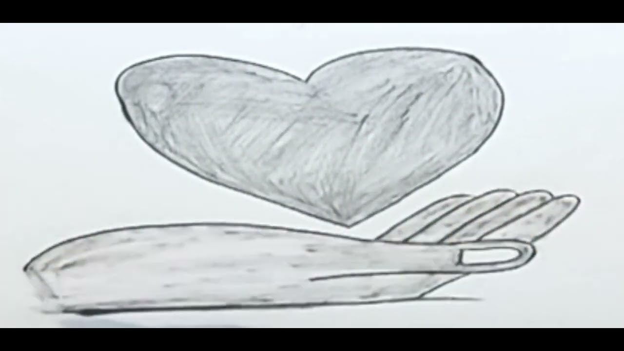 How To Draw Hand With Heart!!Как Нарисовать руку с сердечком