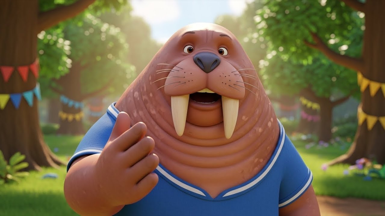 Морж Уолли играет на барабане «Бум Бум» 🦭🥁🎶 | мультфильм для детей и музыкальные приключения