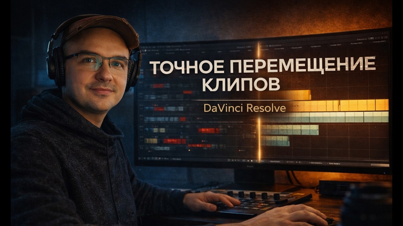 Точное перемещение клипов в DaVinci Resolve Без хаоса