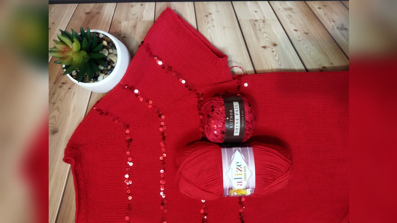 Нарядный Хейворд с пайетками из Alize Cotton Gold!!! ОБЗОР!!!