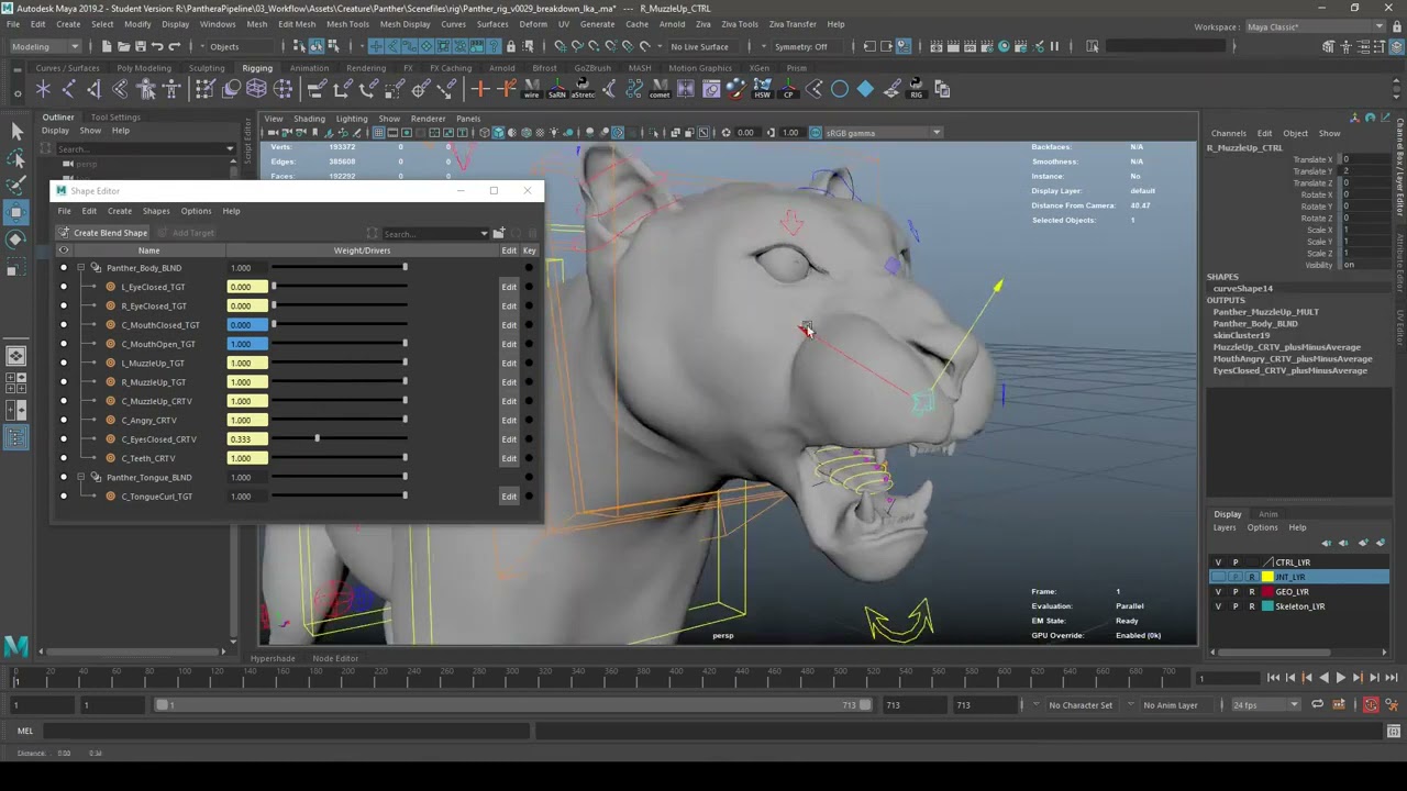 3д анимация панетера, крутой ролик . Breakdown Panthera A Creature Study 1