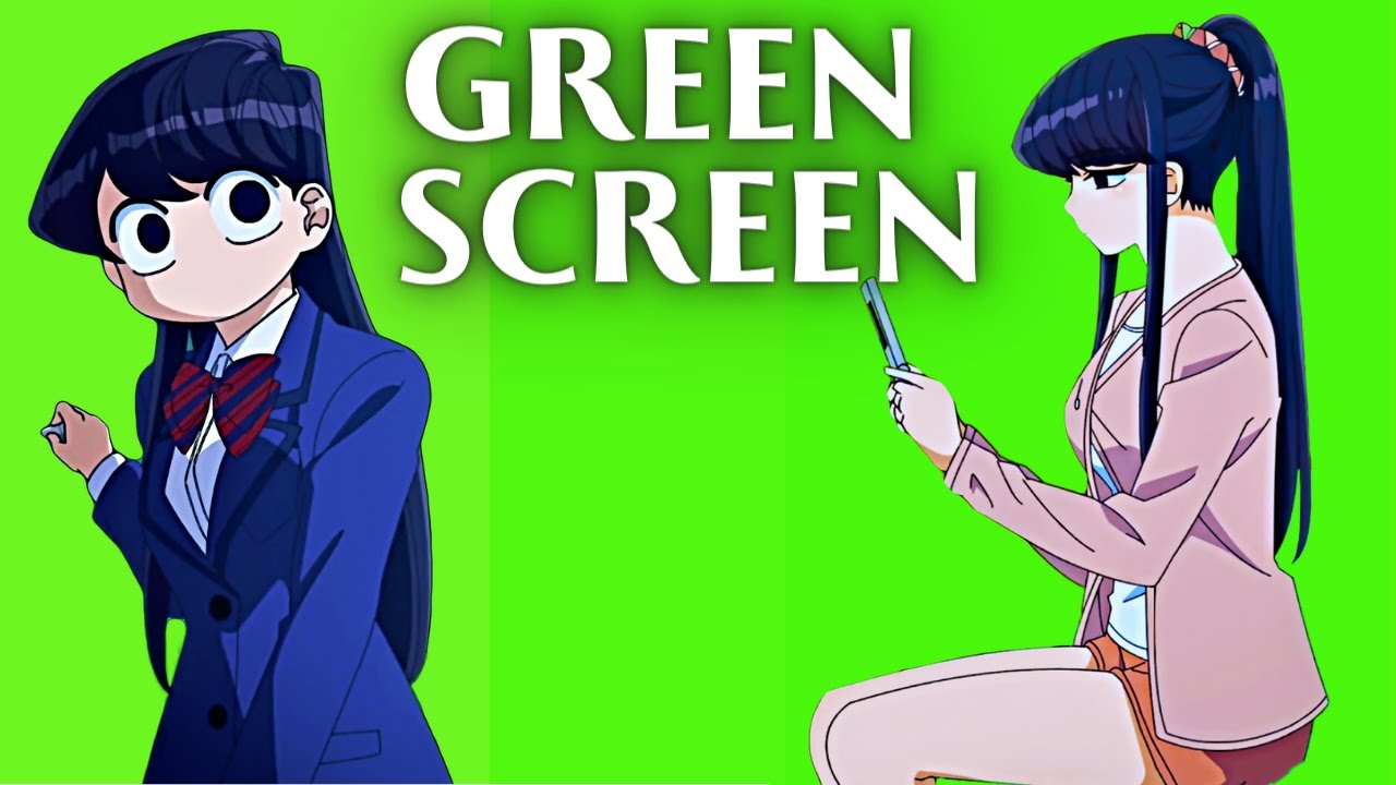 Komi-san wa Comyushou desu green screen 4k